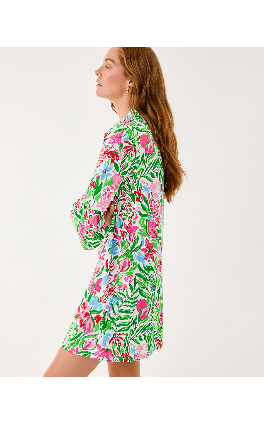 HAYES DRESS, MULTI GLOWING GARDENS