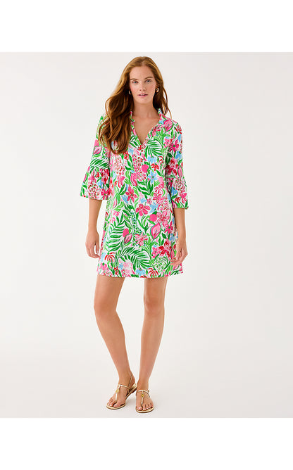 HAYES DRESS, MULTI GLOWING GARDENS