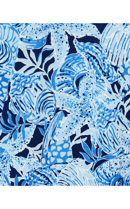 CASS DRESS, BONAIRE BLUE COASTAL CONSTELLATION
