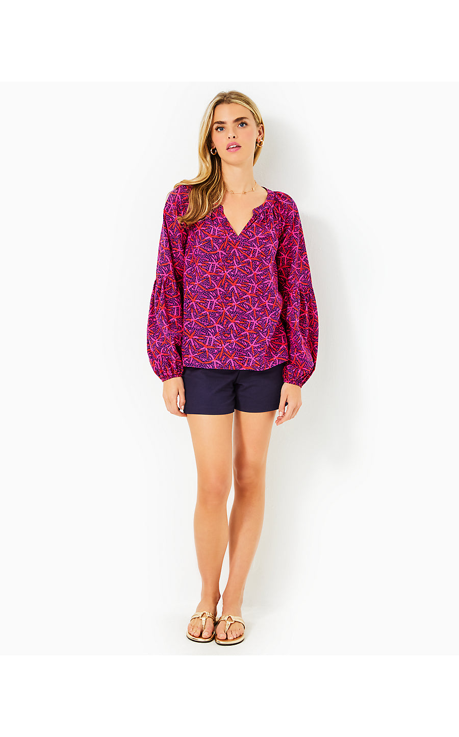 SULLIVAN TOP, PASSION FRUIT PINK STAR SEARCHING