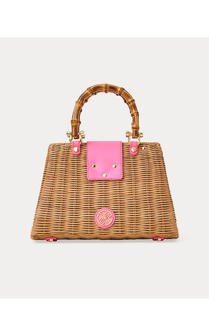 LEENA TOP HANDLE BAG, CHERRY BLOSSOM PINK X HONEY