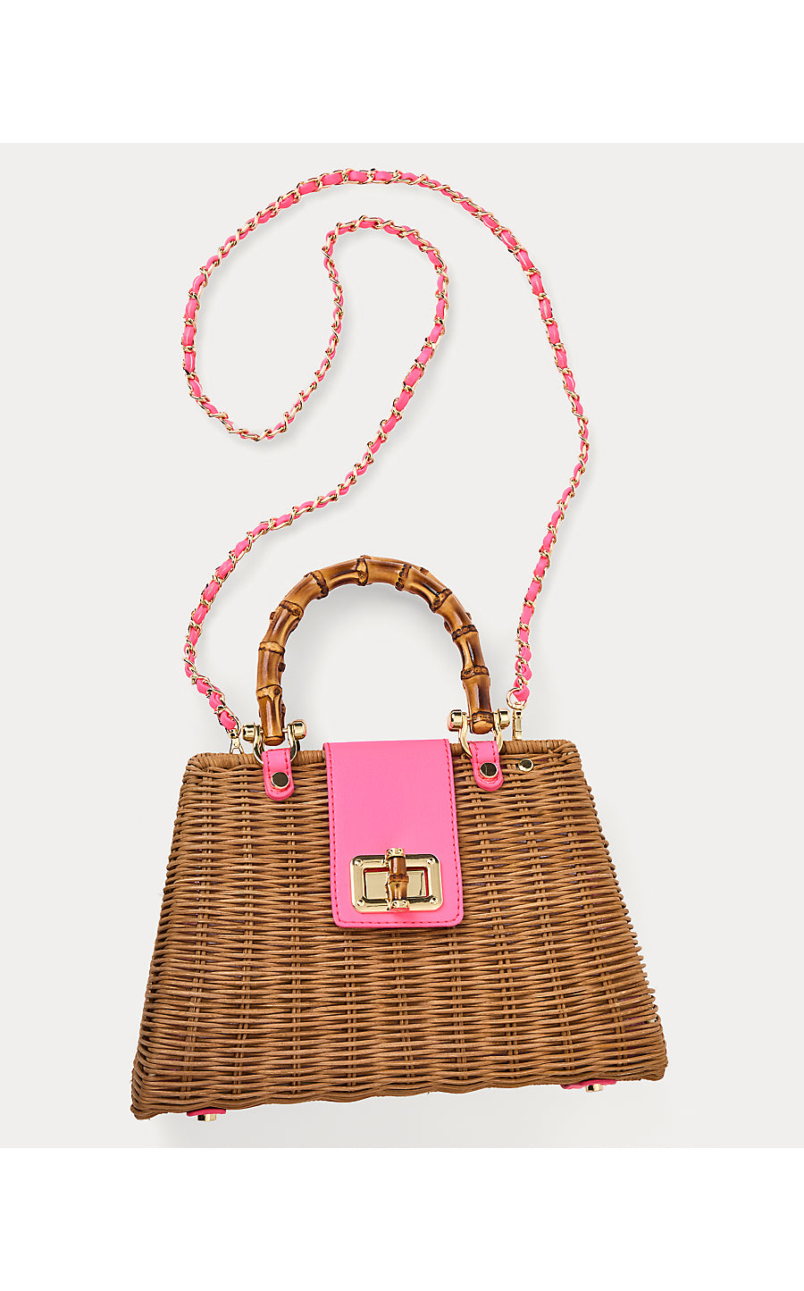 LEENA TOP HANDLE BAG, CHERRY BLOSSOM PINK X HONEY