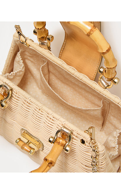 LEENA TOP HANDLE BAG, NATURAL