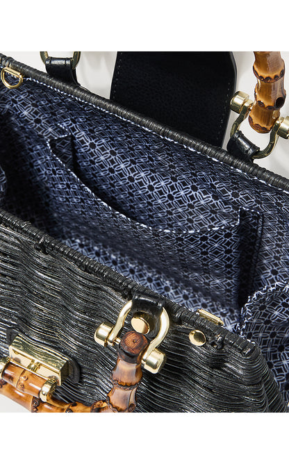 LEENA TOP HANDLE BAG, NOIR