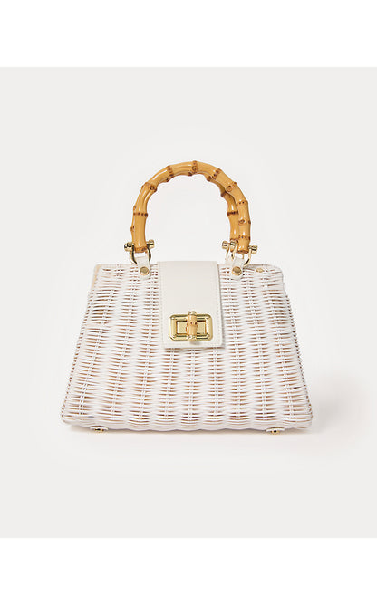 LEENA TOP HANDLE BAG, RESORT WHITE