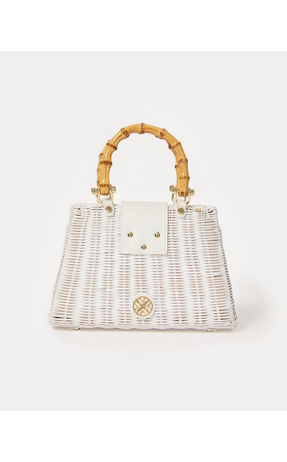 LEENA TOP HANDLE BAG, RESORT WHITE