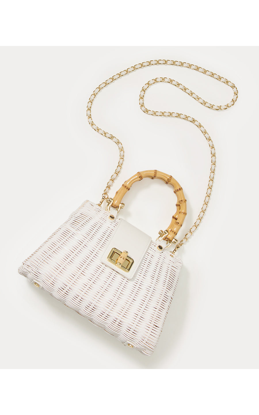 LEENA TOP HANDLE BAG, RESORT WHITE