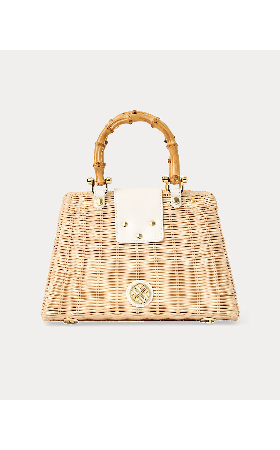 LEENA TOP HANDLE BAG, RESORT WHITE X NATURAL