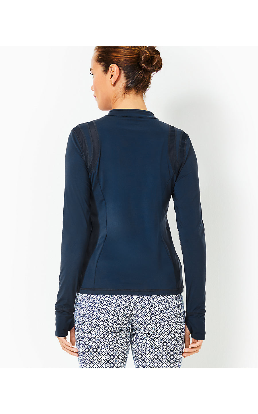 ISLANDIA HALF ZIP SUNGUARD, LOW TIDE NAVY