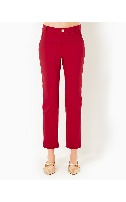 ANA HIGH RISE PANT, MALBEC RED