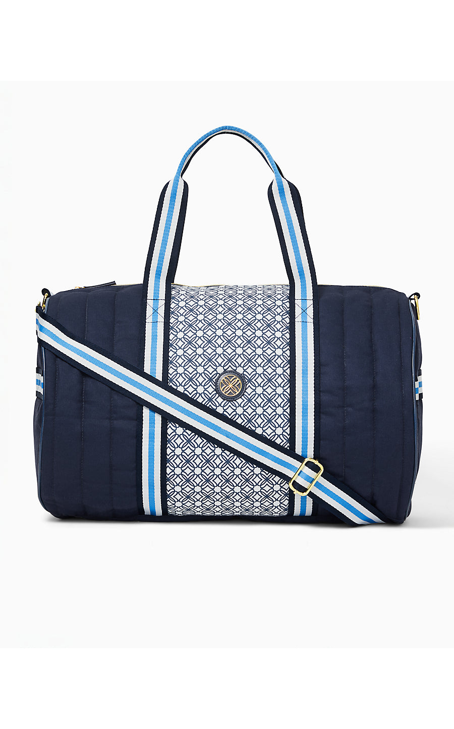 QUILTED PUFFER HALTON DUFFLE BAG, LOW TIDE NAVY