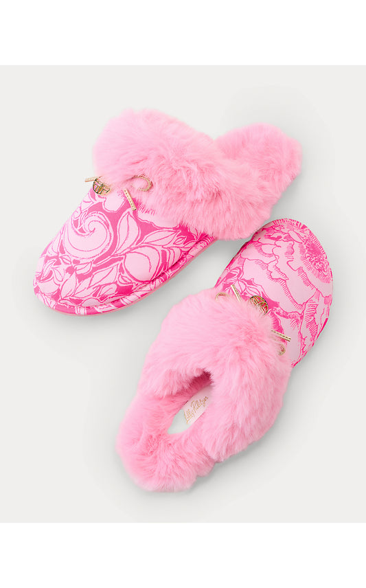HARTE BOW SLIPPER, PINK ASTER A ROSE BY ANY OTHER NAME