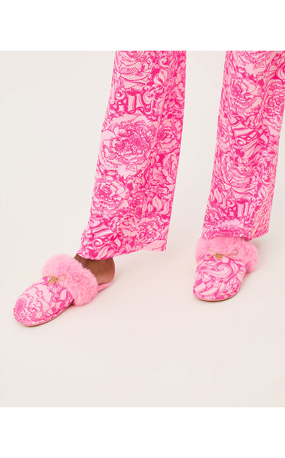 HARTE BOW SLIPPER, PINK ASTER A ROSE BY ANY OTHER NAME