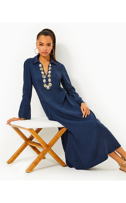 SIMONA DRESS, LOW TIDE NAVY