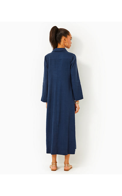 SIMONA DRESS, LOW TIDE NAVY