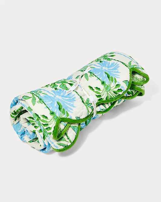 Reversible Throw Blanket - Coconut Swayin In The Breeze