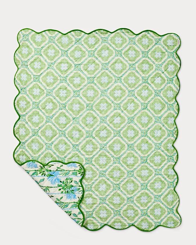 Reversible Throw Blanket - Coconut Swayin In The Breeze