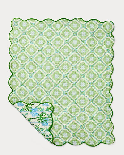 Reversible Throw Blanket - Coconut Swayin In The Breeze