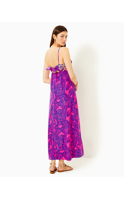 BERNADETTA MAXI DRESS, PASSION FRUIT PINK WILD NIGHTS