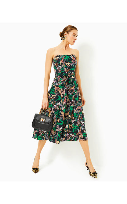 AUBRIANNA MIDI DRESS, MULTI DANCING IN THE MOONLIGHT