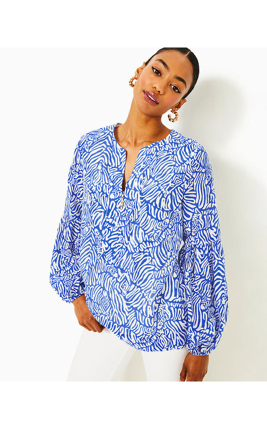 LAURELIE TOP, MARTINIQUE BLUE ZEE BEBE