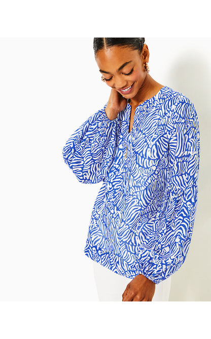 LAURELIE TOP, MARTINIQUE BLUE ZEE BEBE