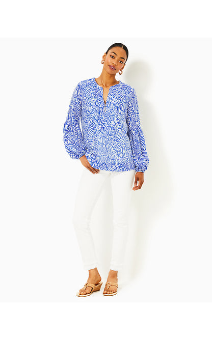LAURELIE TOP, MARTINIQUE BLUE ZEE BEBE