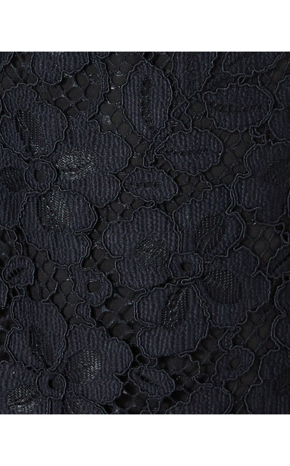 JULI LACE ROMPER, NOIR FLORA CORDED LACE