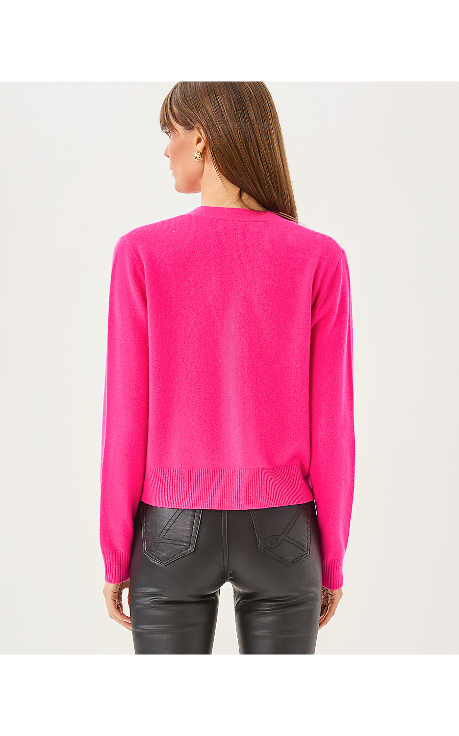 TIPPERY CASHMERE CARDIGAN, PARIGI PINK
