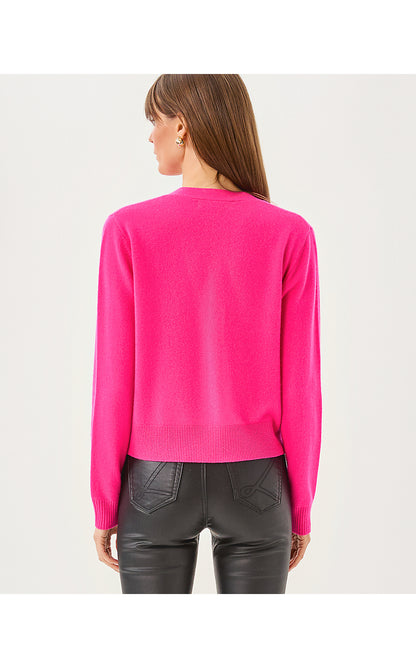 TIPPERY CASHMERE CARDIGAN, PARIGI PINK