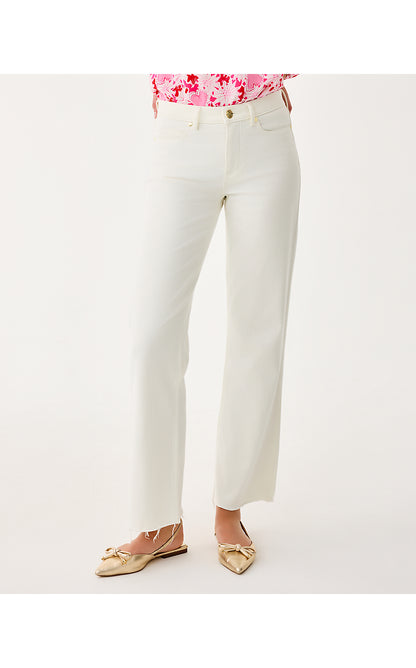 ANISTON HIGH RISE STRAIGHT LEG JEAN, COCONUT