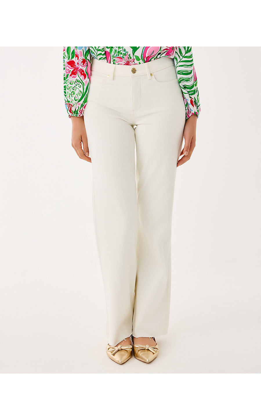 ANISTON HIGH RISE STRAIGHT LEG JEAN, COCONUT
