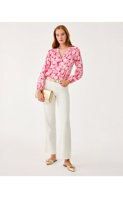 ANISTON HIGH RISE STRAIGHT LEG JEAN, COCONUT