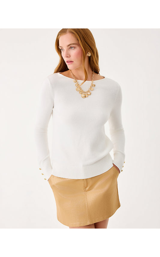 COLETTE STRETCH SHIMMER SKORT, GOLD METALLIC