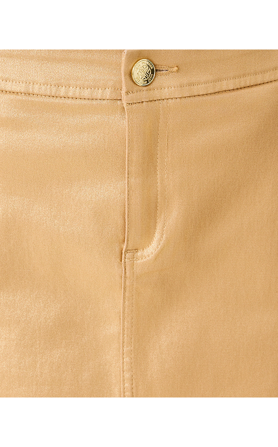 COLETTE STRETCH SHIMMER SKORT, GOLD METALLIC