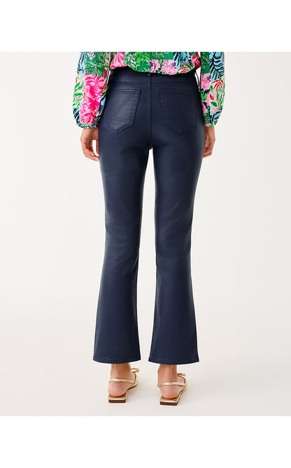 LIZA COATED CROP FLARE JEAN, LOW TIDE NAVY