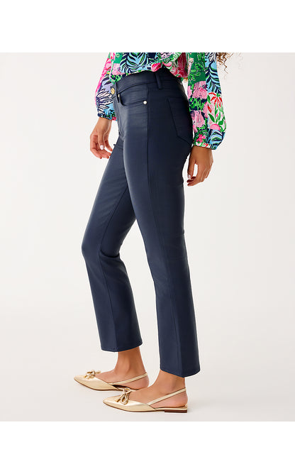 LIZA COATED CROP FLARE JEAN, LOW TIDE NAVY
