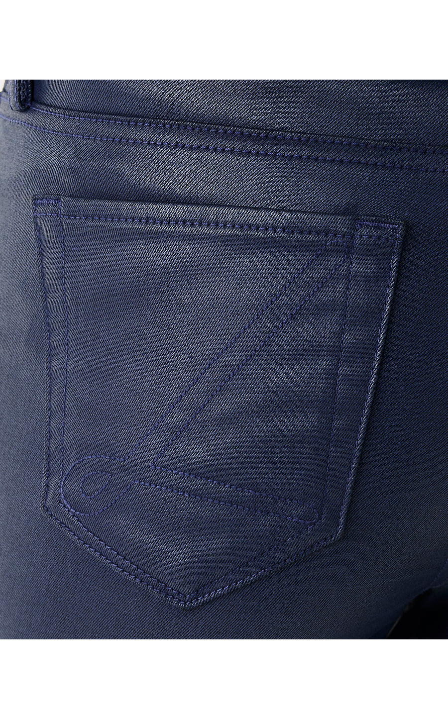 LIZA COATED CROP FLARE JEAN, LOW TIDE NAVY