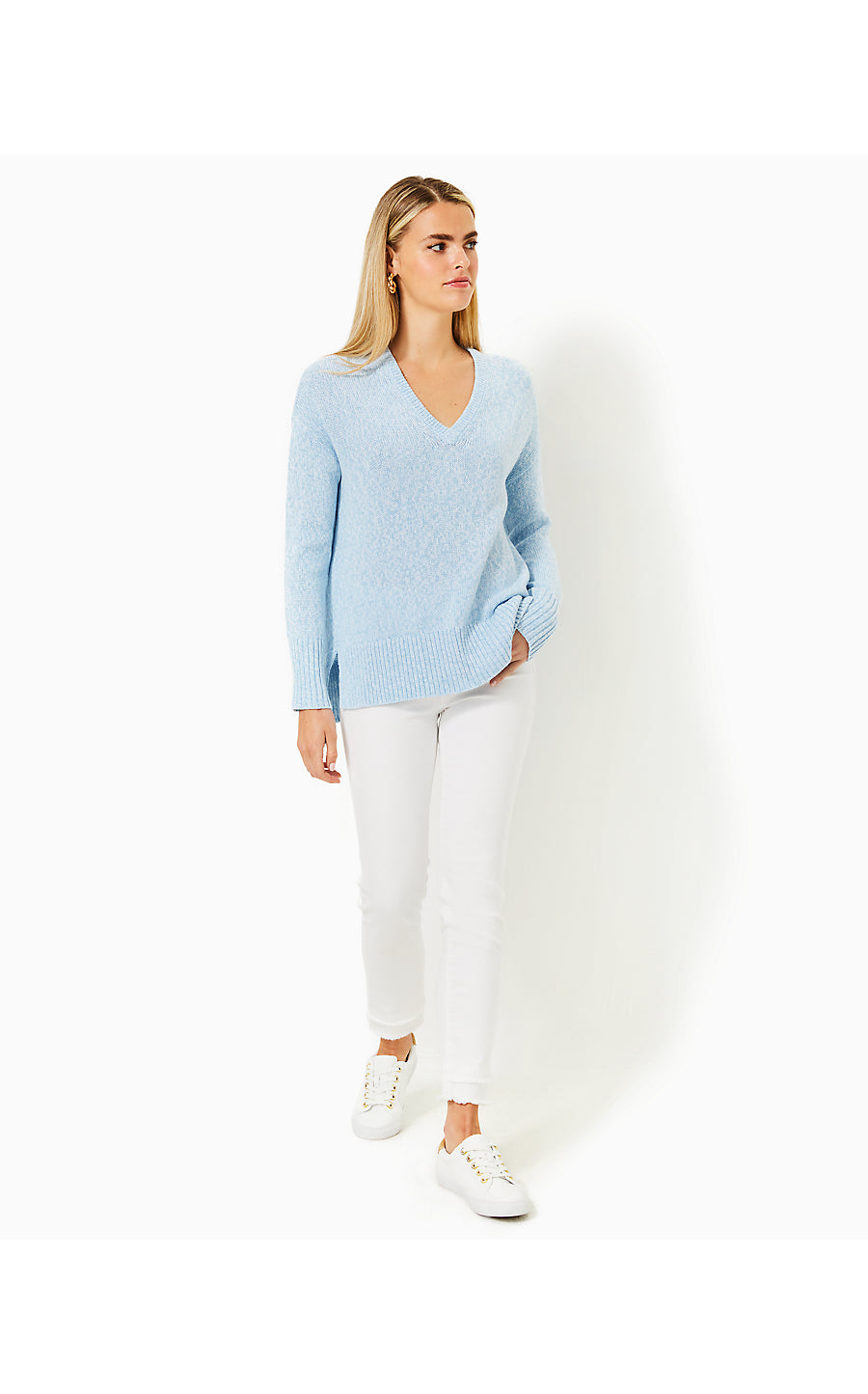 BEDFORD SWEATER, BONAIRE BLUE MARL