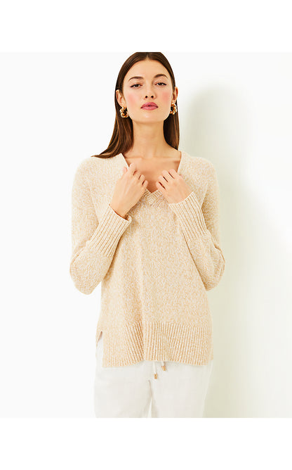 BEDFORD SWEATER, WICKER TAN MARL