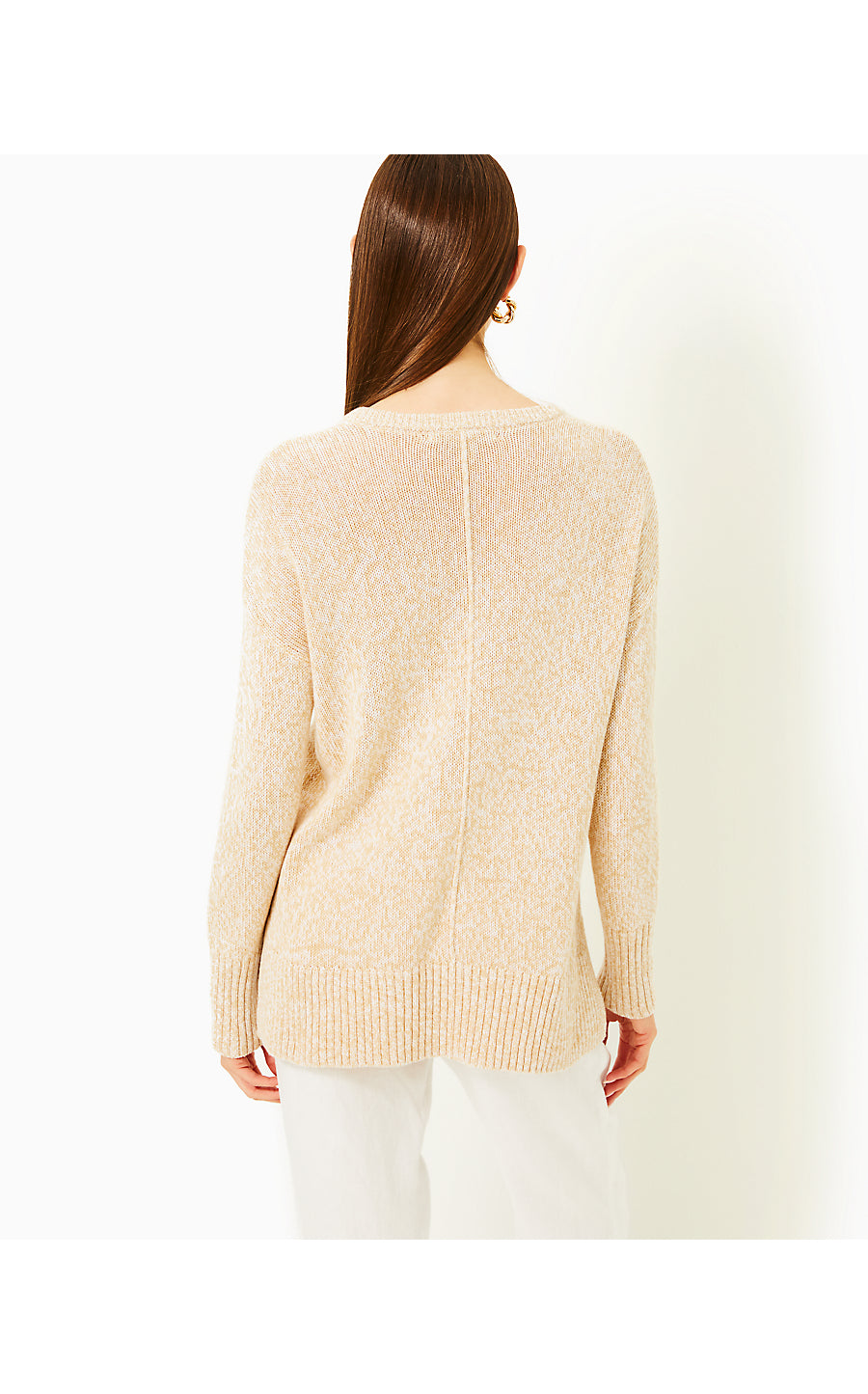 BEDFORD SWEATER, WICKER TAN MARL