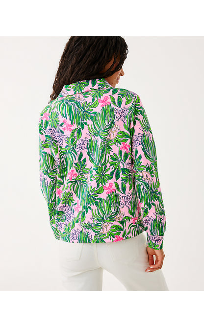 ELENI UPF 50+ PULLOVER, CONCH SHELL PINK ROARING WITH JOY