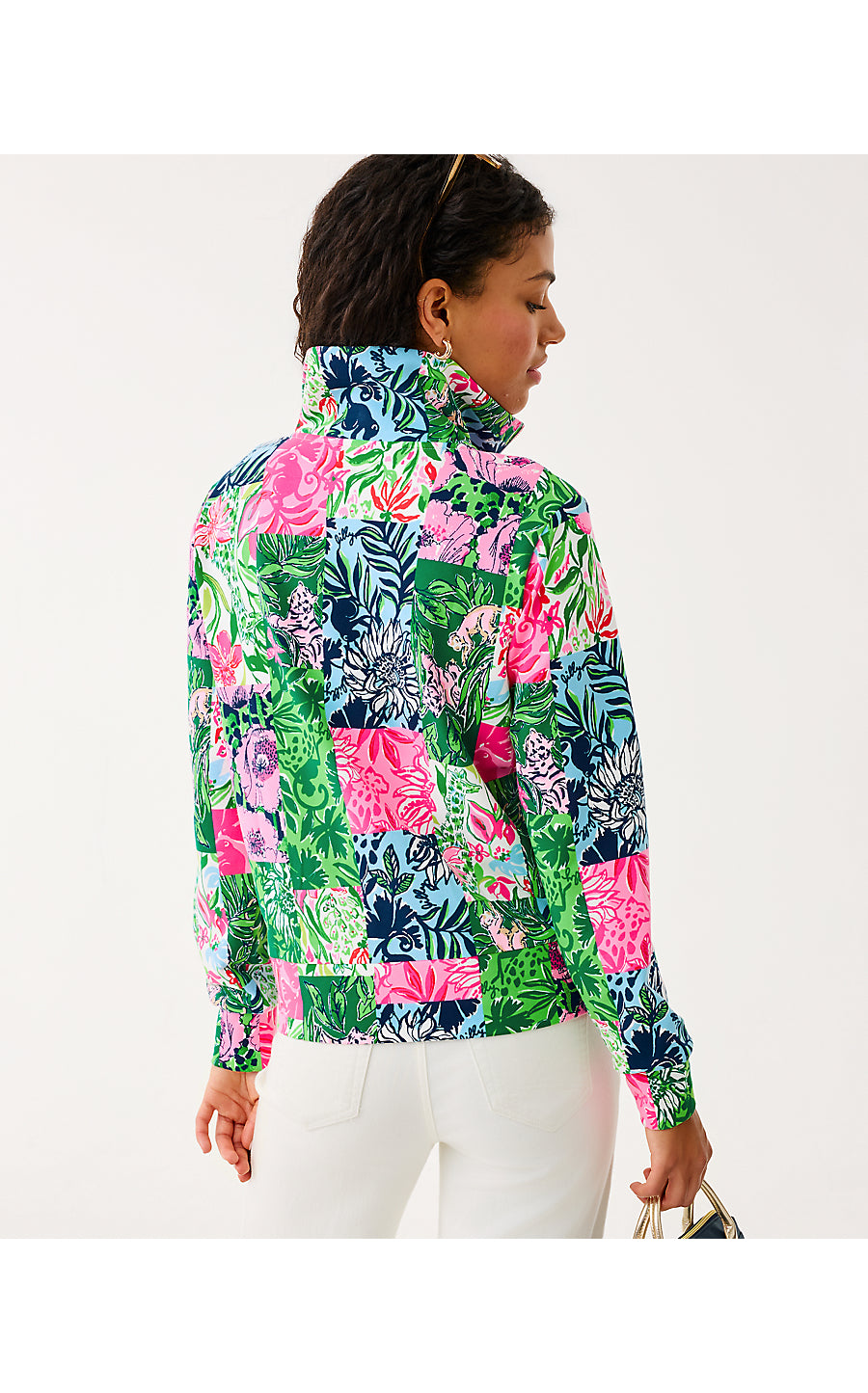 ELENI UPF 50+ PULLOVER, MULTI PARTY PUNCH PATCH