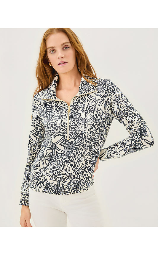ELENI UPF 50+ PULLOVER, ONYX LOTS TO SPOT