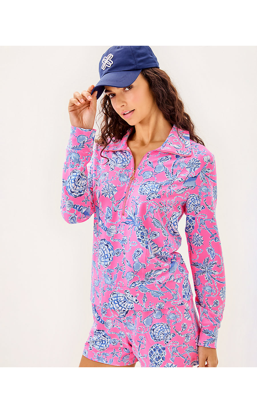 ELENI UPF 50+ PULLOVER, ROUSSEAU PINK BAREFOOT BEACHCOMBERS