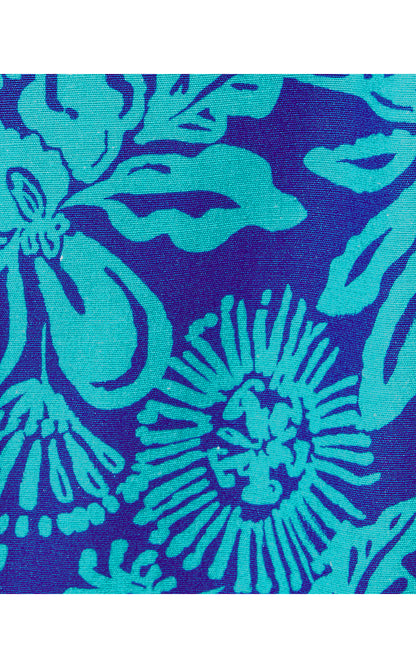 AUBRIA SHIFT, BREEZY AQUA JUNGLE ESCAPE ENGINEERED DRESS