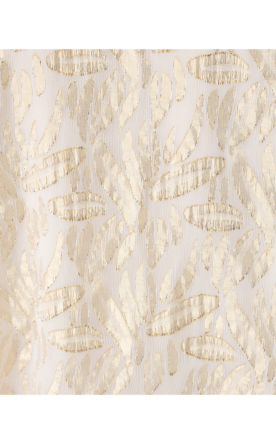 GIANA LONG SLEEVE SILK TOP, COCONUT LEAFY BABE METALLIC SILK CLIP