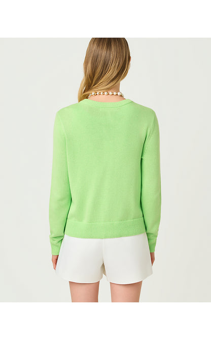 AMALIA CARDIGAN, PISTACHIO MACARON