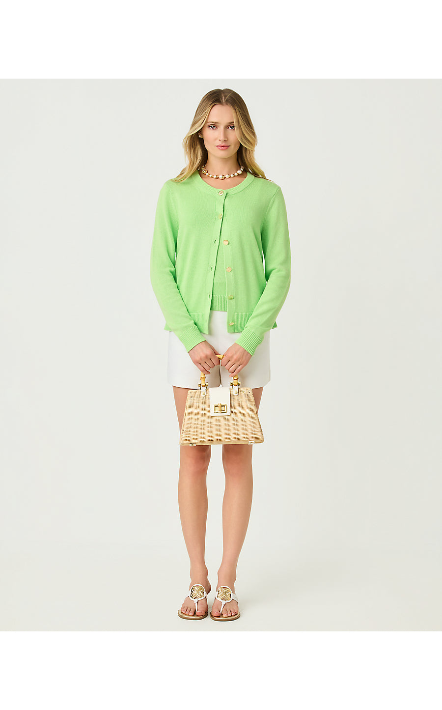 AMALIA CARDIGAN, PISTACHIO MACARON