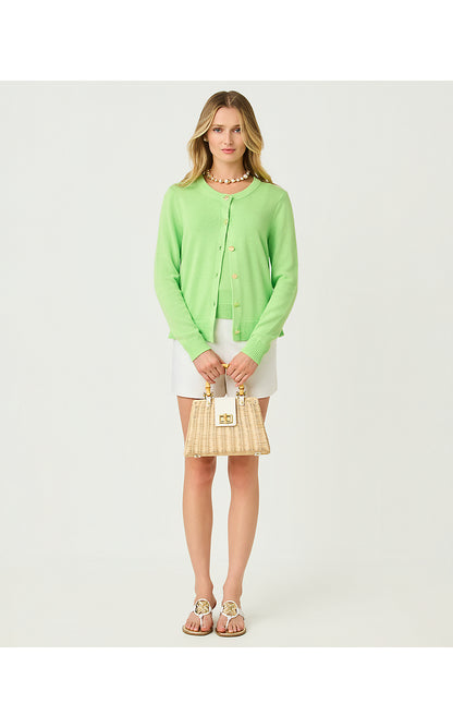 AMALIA CARDIGAN, PISTACHIO MACARON